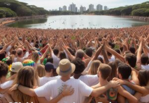 AML participa do Abraço no Lago pela Paz em Londrina
