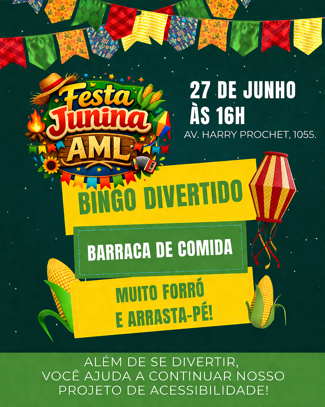 Festa Junina da AML tem entrada gratuita e bingo solidário