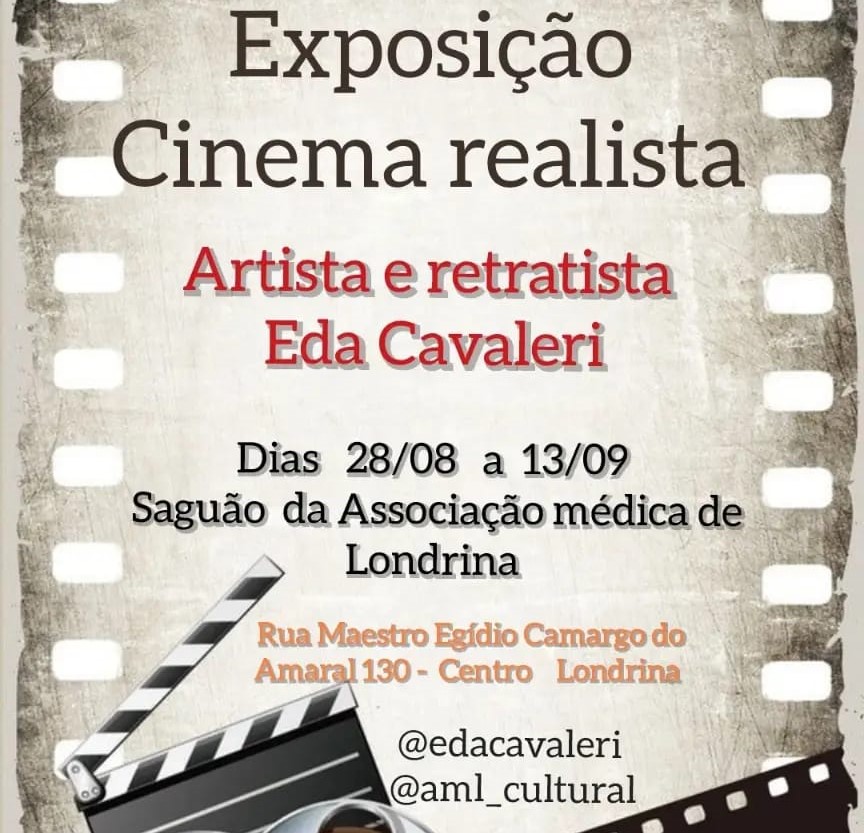 ‘Cinema Realista’: AML Cultural recebe exposição da retratista Eda Cavaleri